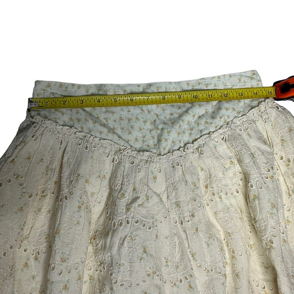 NWT Free People Jillian Floral Eyelet Lacey Mini Skirt L - Picture 11 of 15